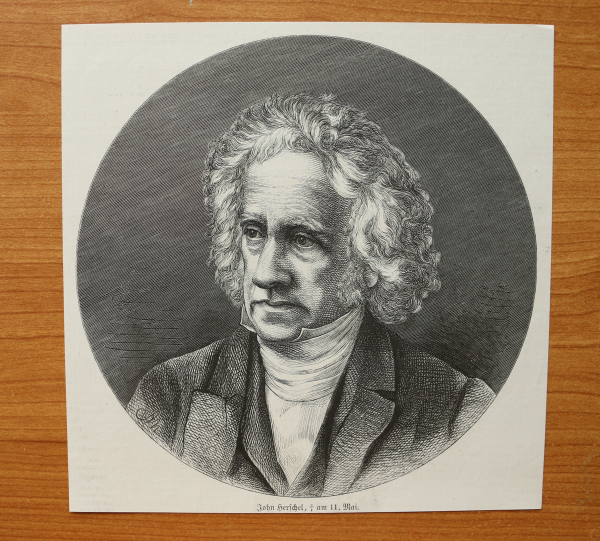 Wood Engraving John Herschel 1792-1871 1871 british astronomer